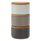 Set Of Three Stacking Canisters