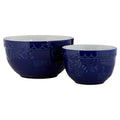 Set of Two Blue and White Mixing Bowls