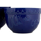 Set of Two Blue and White Mixing Bowls
