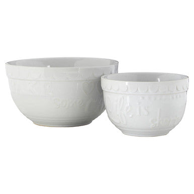 White Set of Two Mixing Bowls