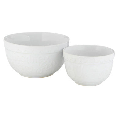 White Set of Two Mixing Bowls