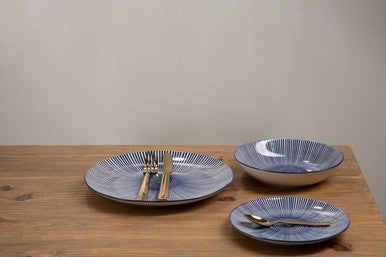 12 Piece Blue and White Dinner Set