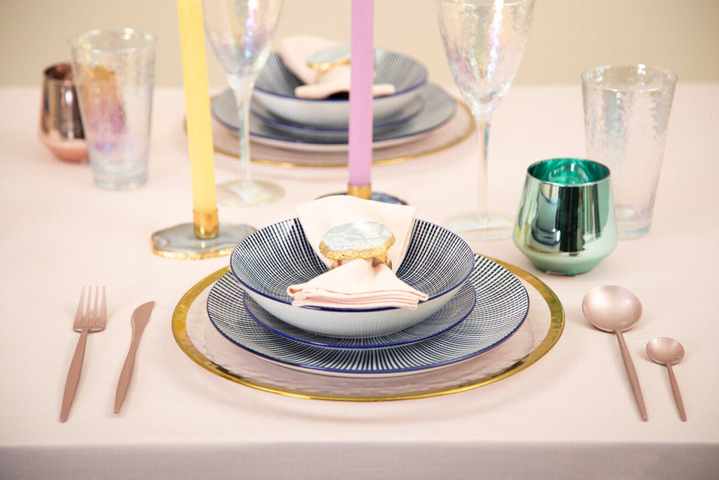 12 Piece Blue and White Dinner Set