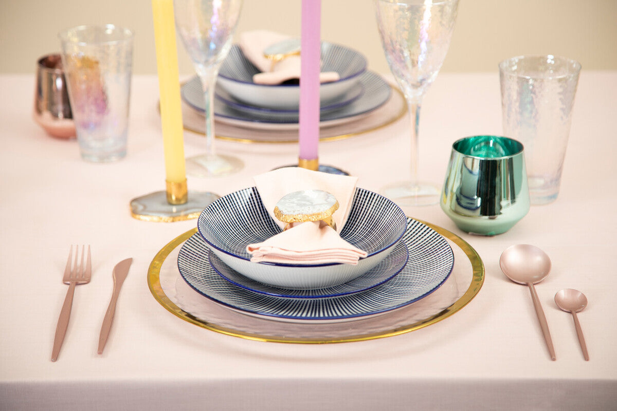 12 Piece Blue and White Dinner Set