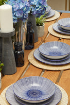12 Piece Blue and White Dinner Set