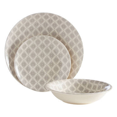 Grey and White 12 Piece Dinner Set