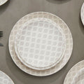 Grey and White 12 Piece Dinner Set
