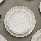 Grey and White 12 Piece Dinner Set
