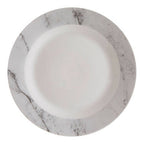 16 Piece White and Grey Marble Design Dinner Set