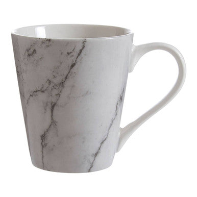 16 Piece White and Grey Marble Design Dinner Set