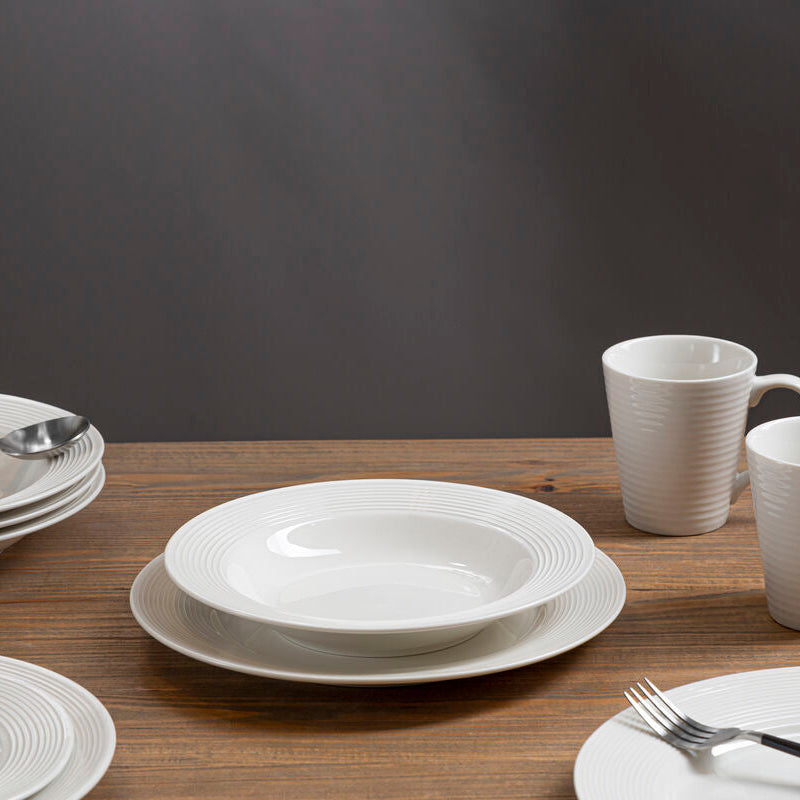 16 Piece Ribbed Dinner Set