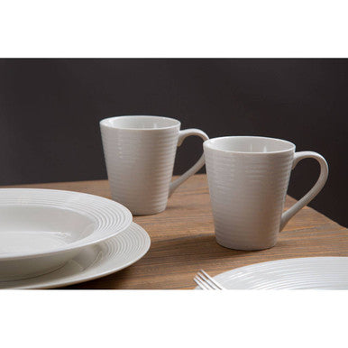 16 Piece Ribbed Dinner Set