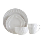16 Piece Embossed Geo Dinner Set