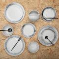 12 Piece Black and White Dinner Set