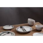 12 Piece Black and White Dinner Set