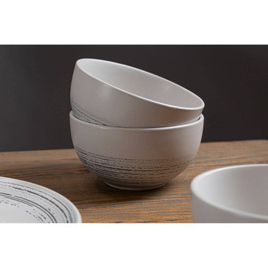 12 Piece Black and White Dinner Set
