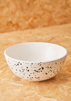 Black and White Speckled Salad Bowl