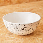 Black and White Speckled Salad Bowl