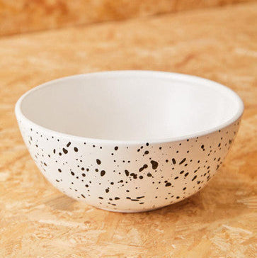 Black and White Speckled Salad Bowl