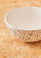 Black and White Speckled Salad Bowl
