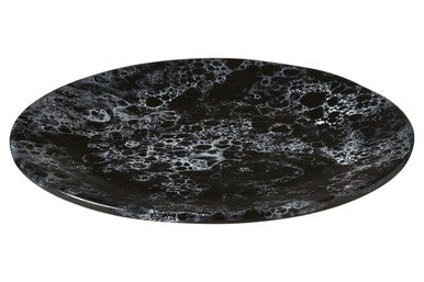 Black Marble Effect Dinner Plate
