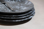 Black Marble Effect Dinner Plate