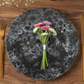 Black Marble Effect Dinner Plate