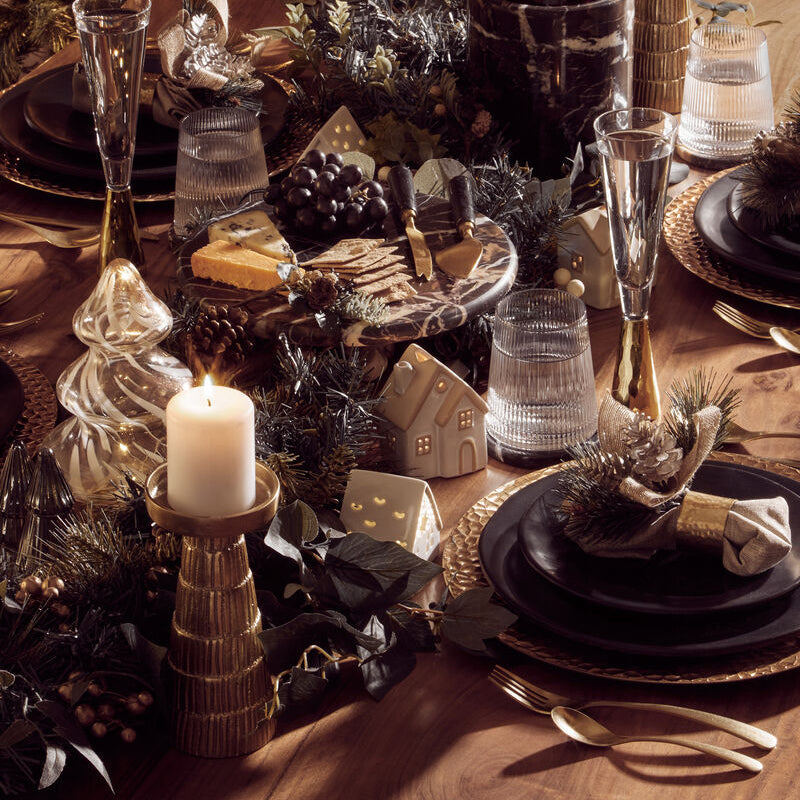 Black Stoneware Dinner Plate