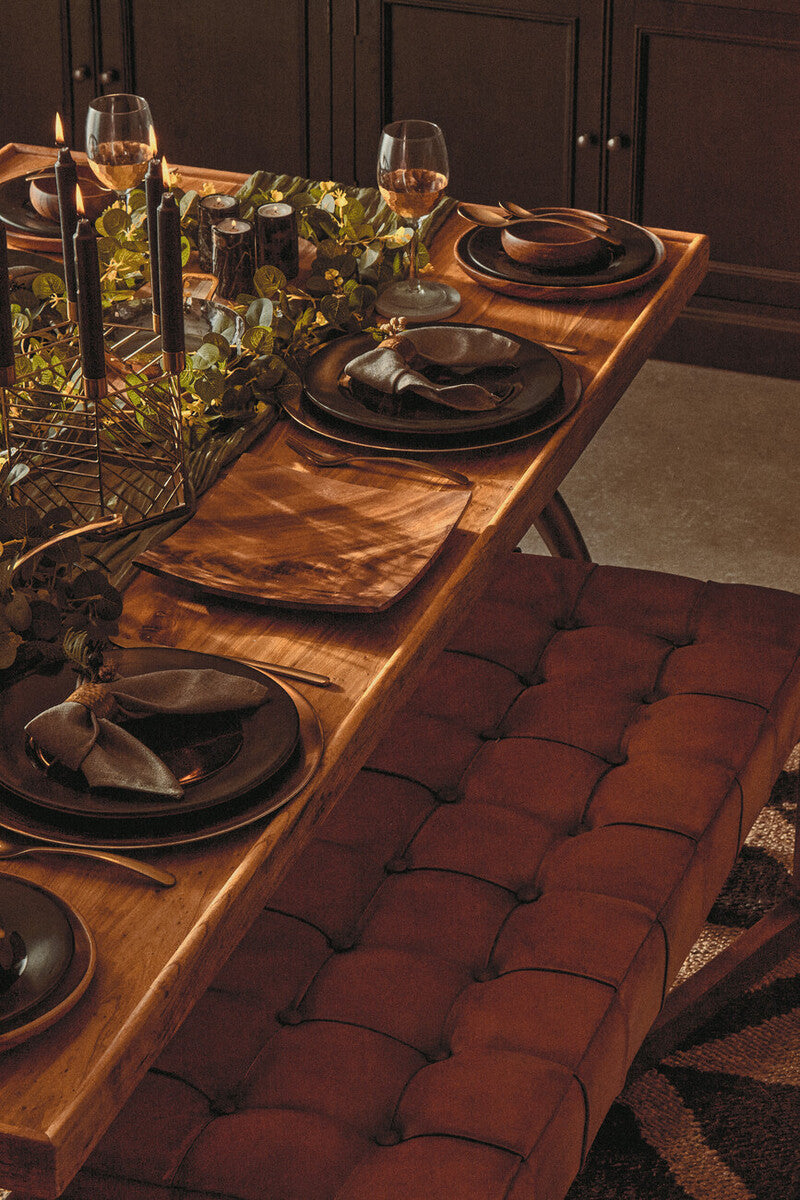 Black Stoneware Dinner Plate
