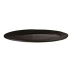 Black Stoneware Pizza Plate