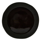Black Stoneware Pizza Plate
