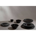 Black Stoneware Pizza Plate