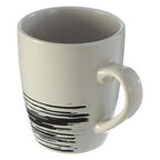 Set of 4 White and Black Effect Mugs