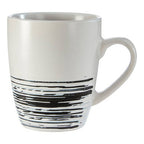 Set of 4 White and Black Effect Mugs