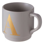 Grey Monogram Mug, A