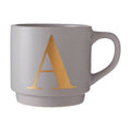 Grey Monogram Mug, A
