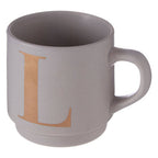 Grey Monogram Mug L