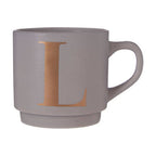 Grey Monogram Mug L