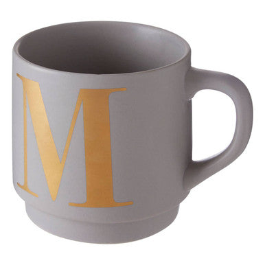 Grey Monogram Mug M