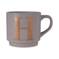 Grey Monogram Mug H