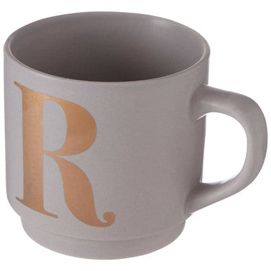 Grey Monogram Mug R