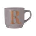 Grey Monogram Mug R
