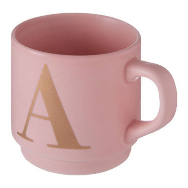 Pink Monogram Mug, A