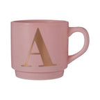 Pink Monogram Mug, A