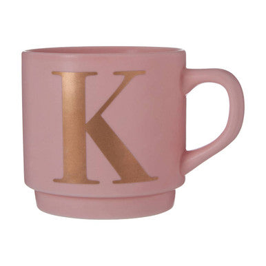 Pink Monogram Mug K
