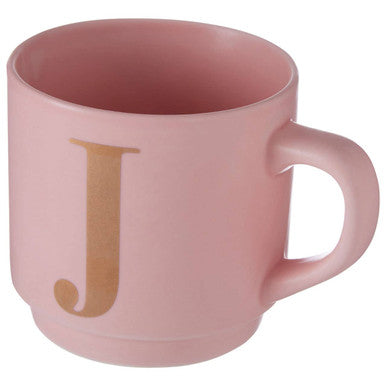 Pink Monogram Mug J