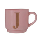 Pink Monogram Mug J