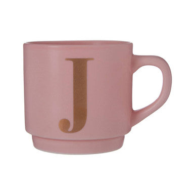 Pink Monogram Mug J