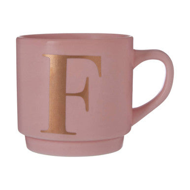 Pink Monogram Mug F