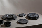Black Marble Effect Pizza Plate